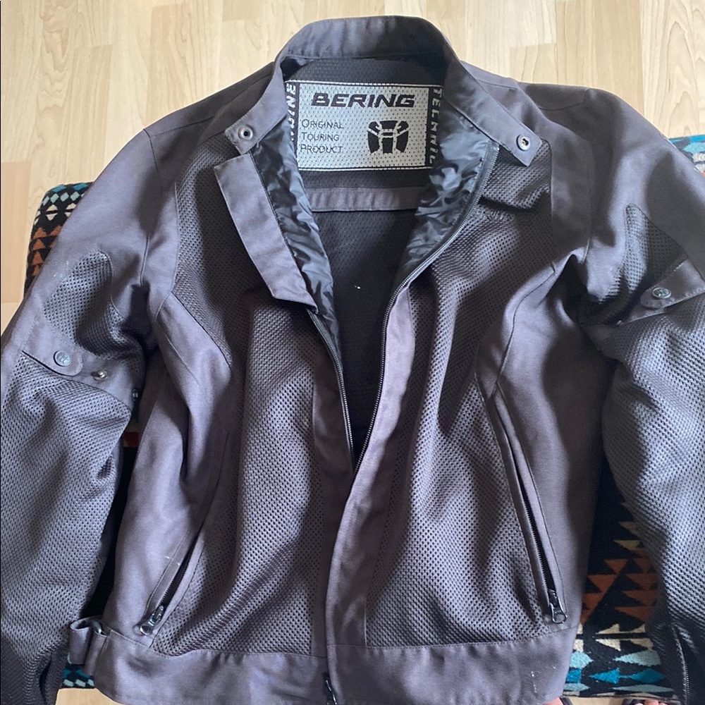Brown Performance Jacket with Durable Construction and Matte Finish